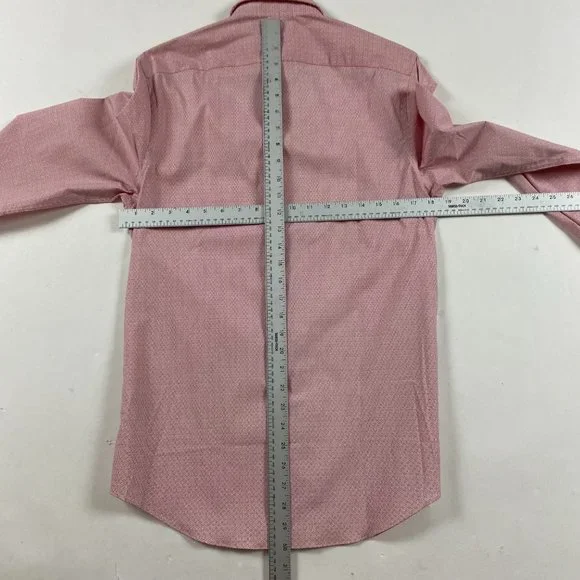 NWT Tommy Hilfiger CoolMax Slim Fit Stretch Shirt Mens Small 14.5  32/33 Red - Picture 7 of 12